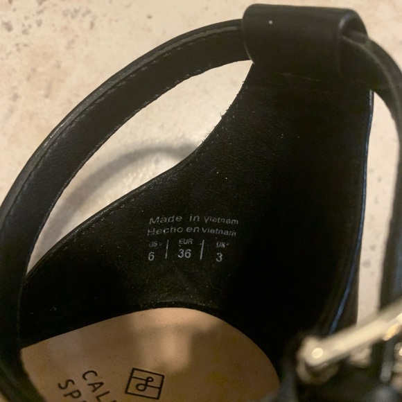 CALL IT SPRING Minimalist Black Ankle Strap Heels Size 6 - Picture 10 of 10